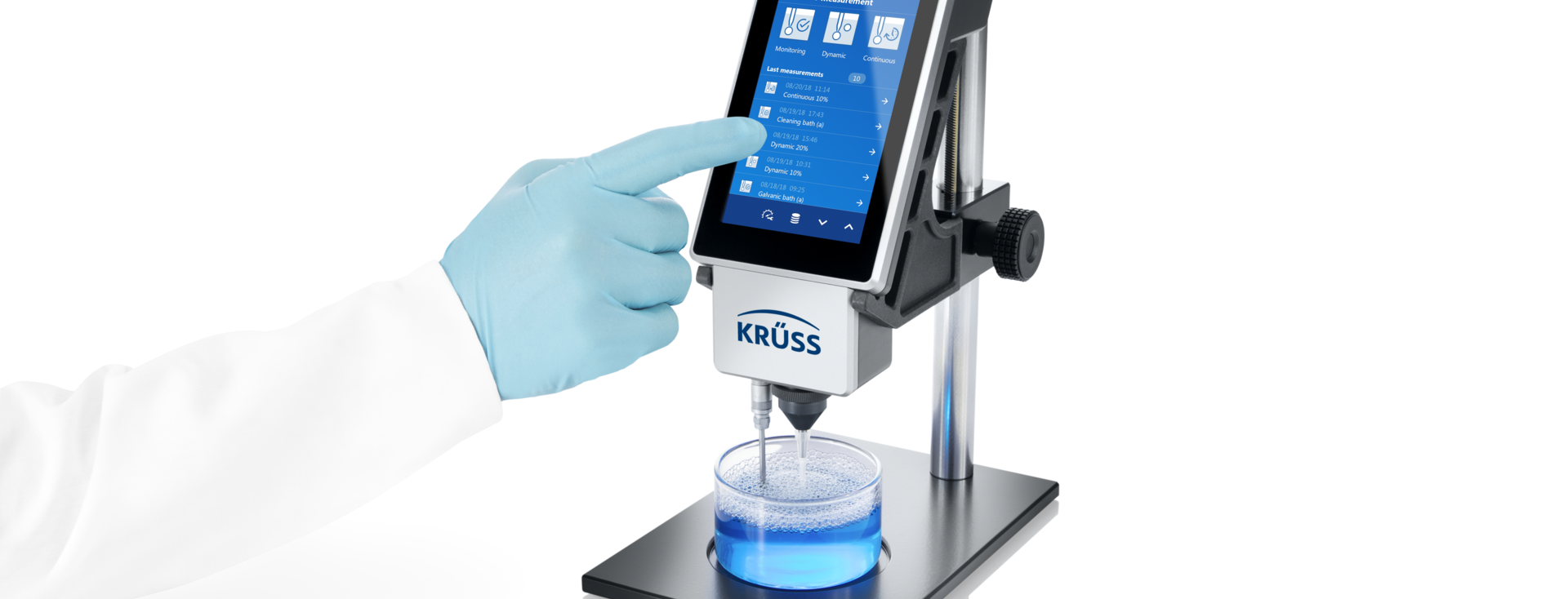 Bubble Pressure Tensiometer – BPT Mobile for monitoring surfactant content in cleaning and coating